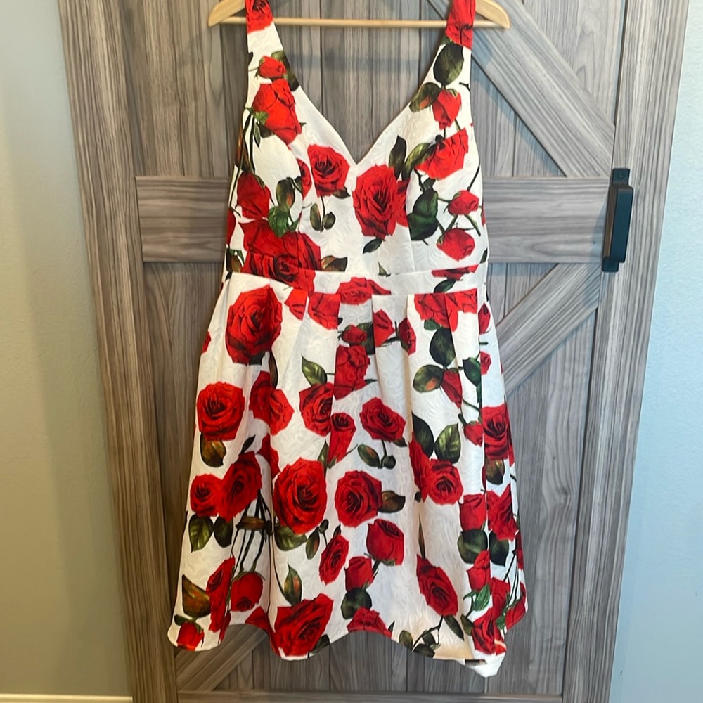 Women’s A-Line Party Dress in Brocade, Size 18